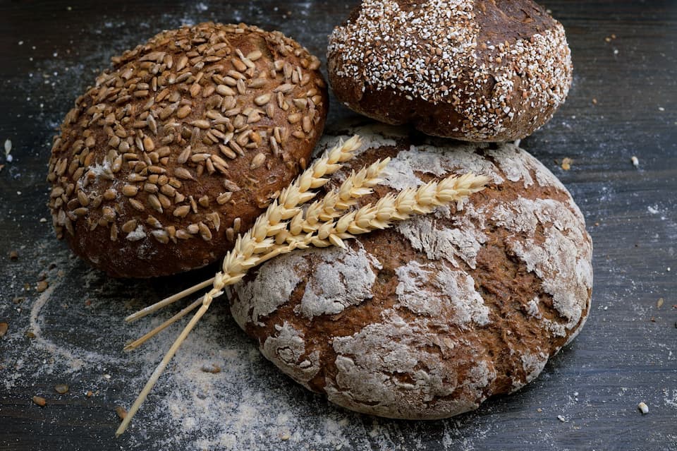 whole wheat bread loafs