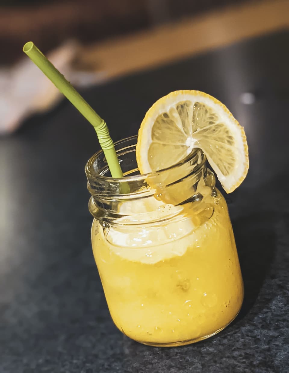 lemonade in a mason jar