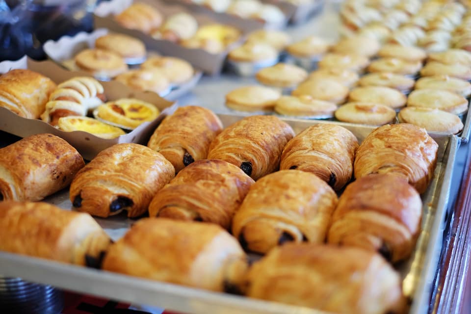 croissants in a tray